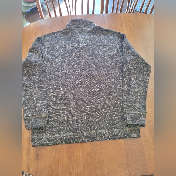 Mens Weatherproof Vintage Button Mock Neck Sweater Chocolate Brown Size L - Picture 4 of 12